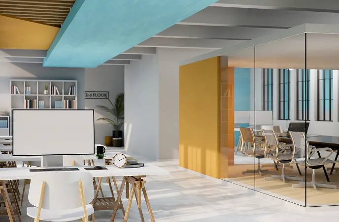 Commercial interior painting.